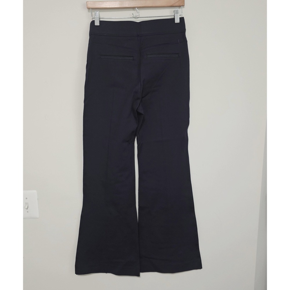 Spanx M Petite Perfect Navy Pant Hi-Rise Flare Ponte Office Front Seam NWT - Picture 2 of 9